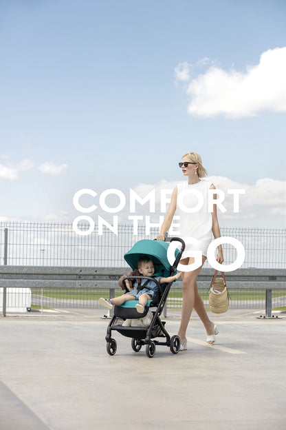 Lightweight Compact Travel Stroller with Car Seat Compatibility & Multi-Recline Seat
