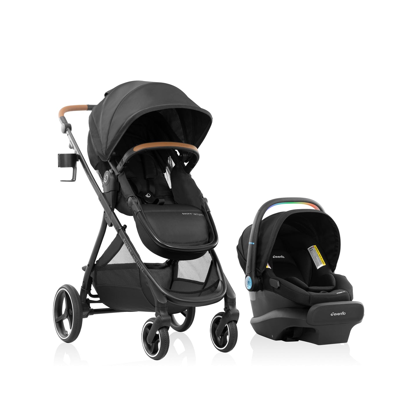 Travel System Stroller with Rotating Infant Car Seat & Lightweight Modular Design