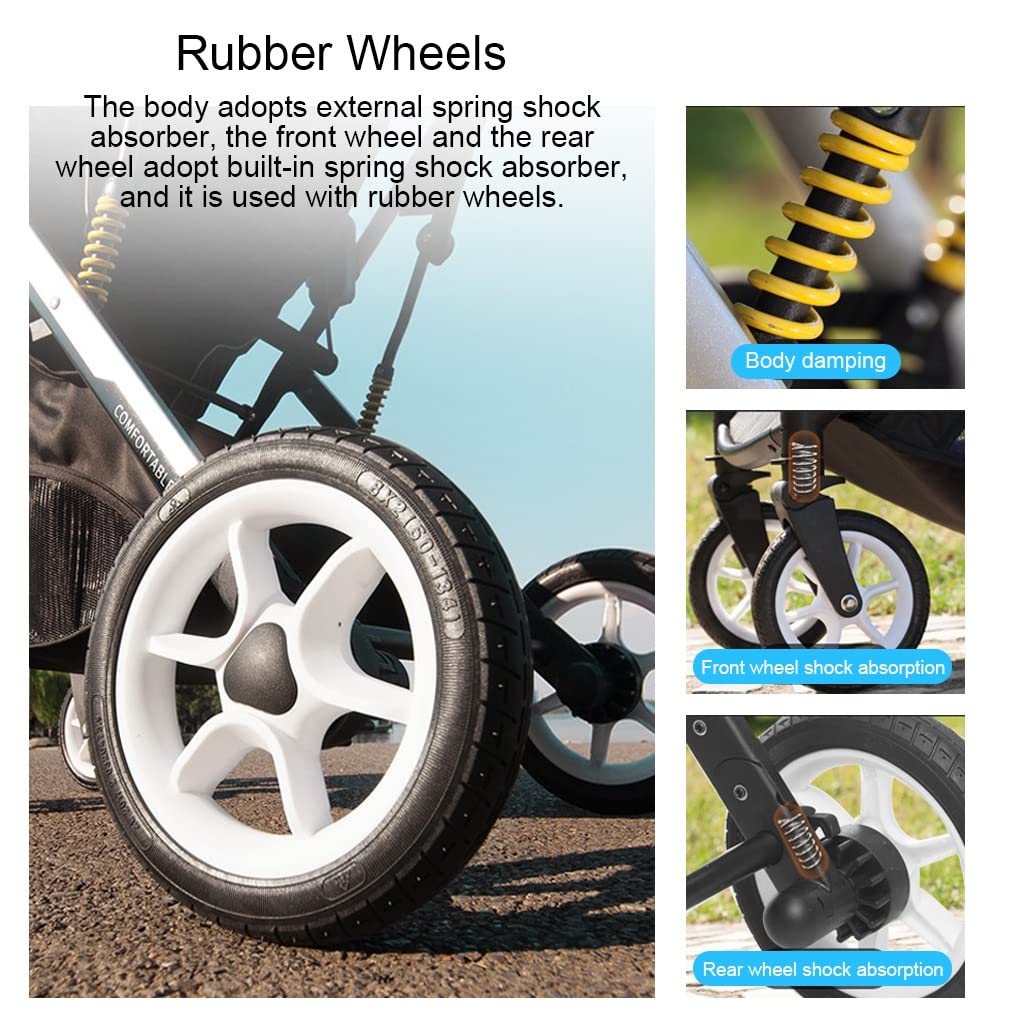 Twin Stroller for Newborn and Toddler with Independent Seats & One-Hand Fold Compact Design