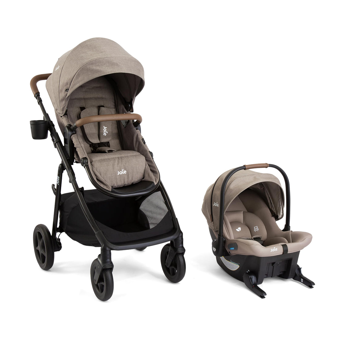 4-in-1 Travel System Stroller with Infant Car Seat & All-Terrain Stroller Design