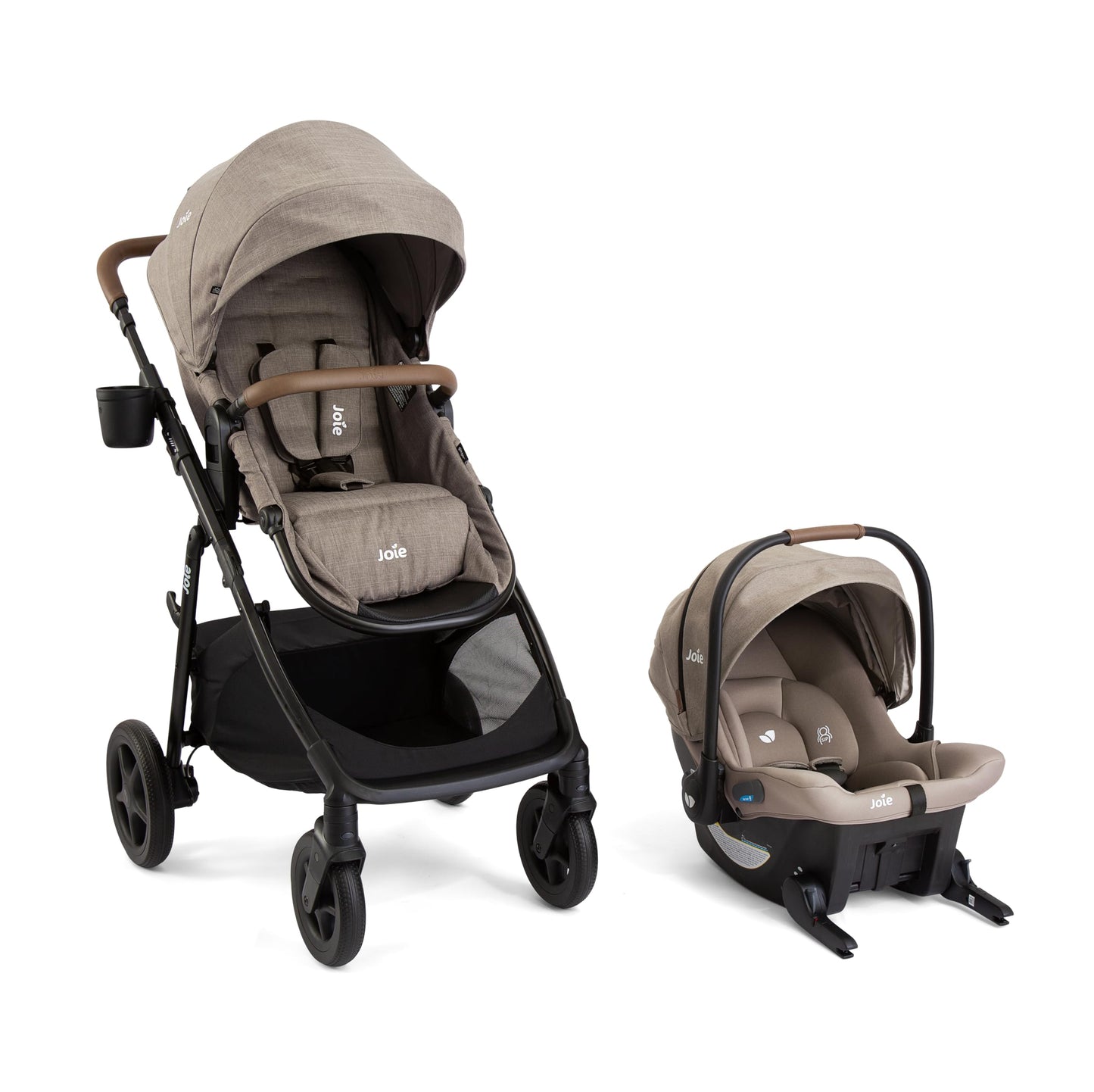 4-in-1 Travel System Stroller with Infant Car Seat & All-Terrain Stroller Design