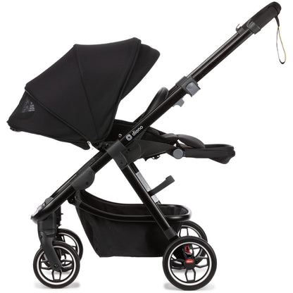 Compact City Travel Stroller with Car Seat Compatibility, Narrow Frame & Large Storage Basket