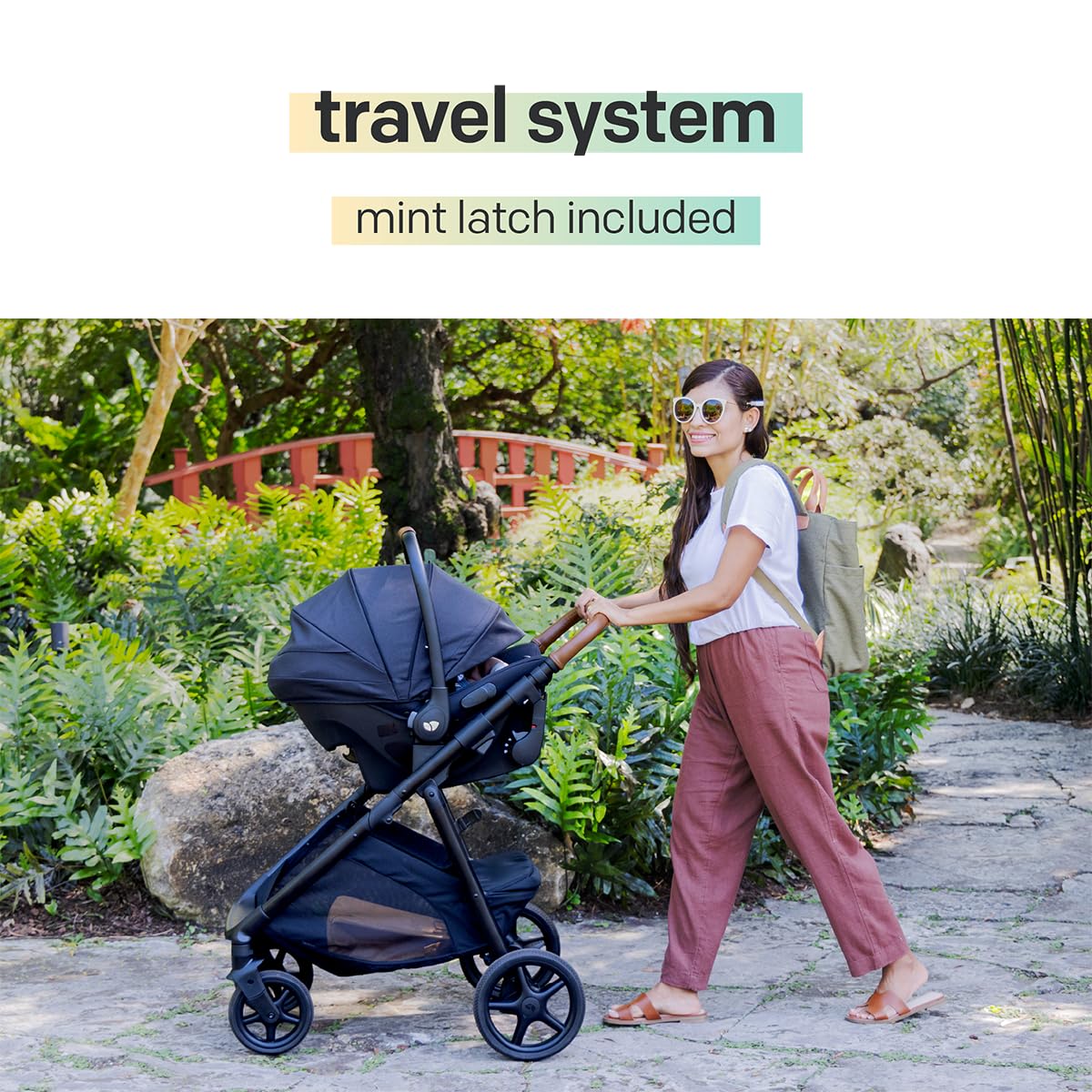 4-in-1 Travel System Stroller with Infant Car Seat & All-Terrain Stroller Design