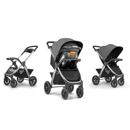 3-in-1 Travel System Stroller with Infant Car Seat & Quick-Fold Design