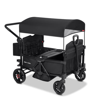 All-Terrain Wagon Stroller with Foldable Design & Push-Pull Handle System
