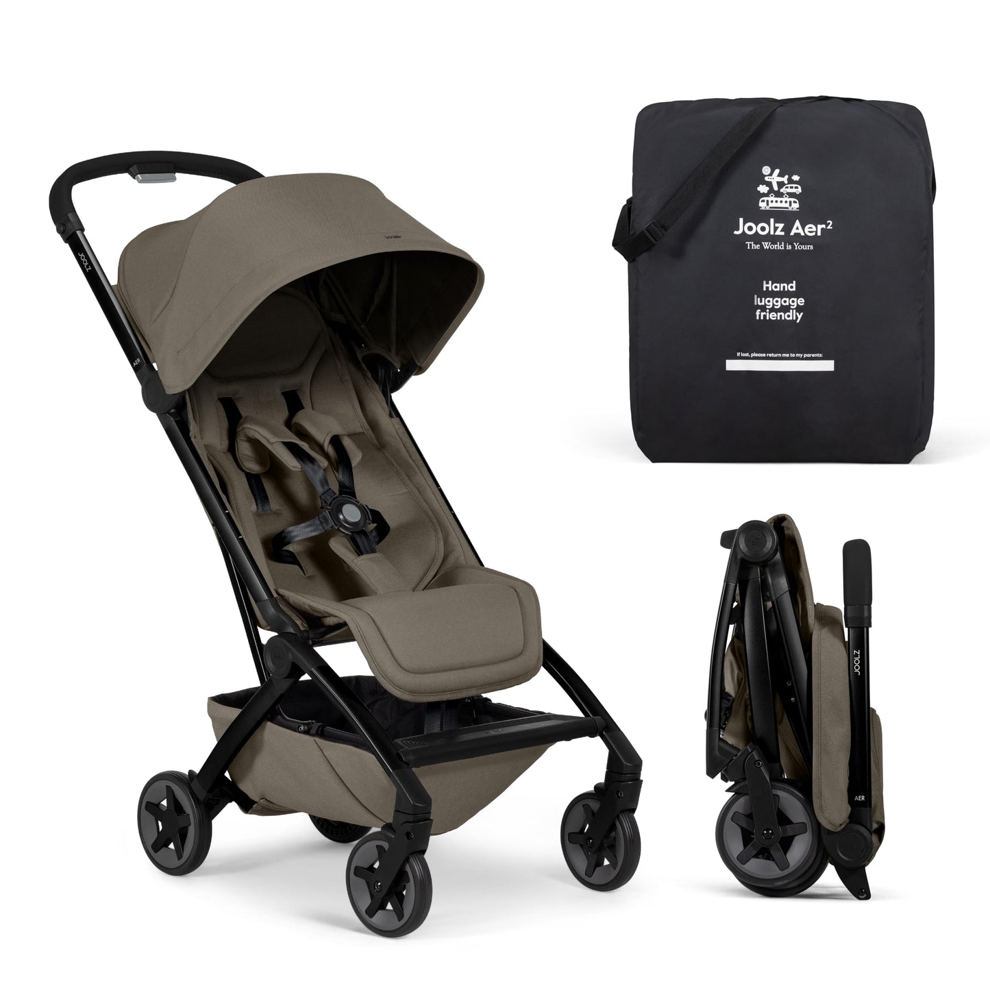 Ultra-Compact Lightweight Travel Stroller with One-Hand Fold, Reclining Seat & UPF 50+ Canopy
