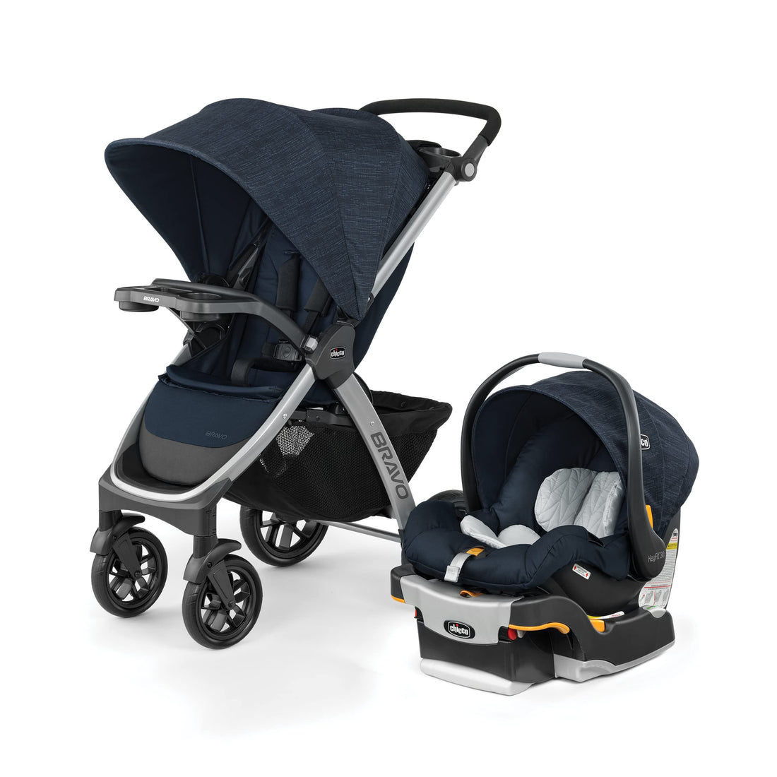 3-in-1 Travel System Stroller with Infant Car Seat & Quick-Fold Design