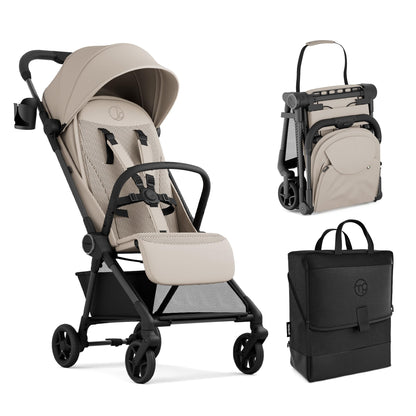 Ultra-Lightweight Travel Stroller with Auto-Fold, Full Recline & Airplane Carry-On Design