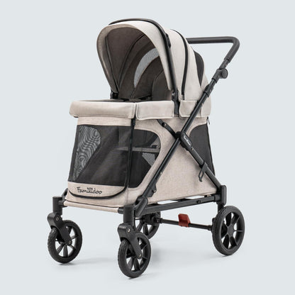 All-Terrain Multi-Use Kids Wagon Stroller with Magnetic Safety Harness, Rain Cover & High Weight Capacity