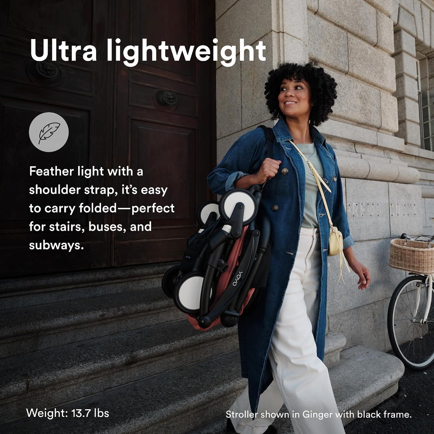 Ultra-Compact Lightweight Travel Stroller with One-Hand Fold & Includes Seat Cushion & Canopy