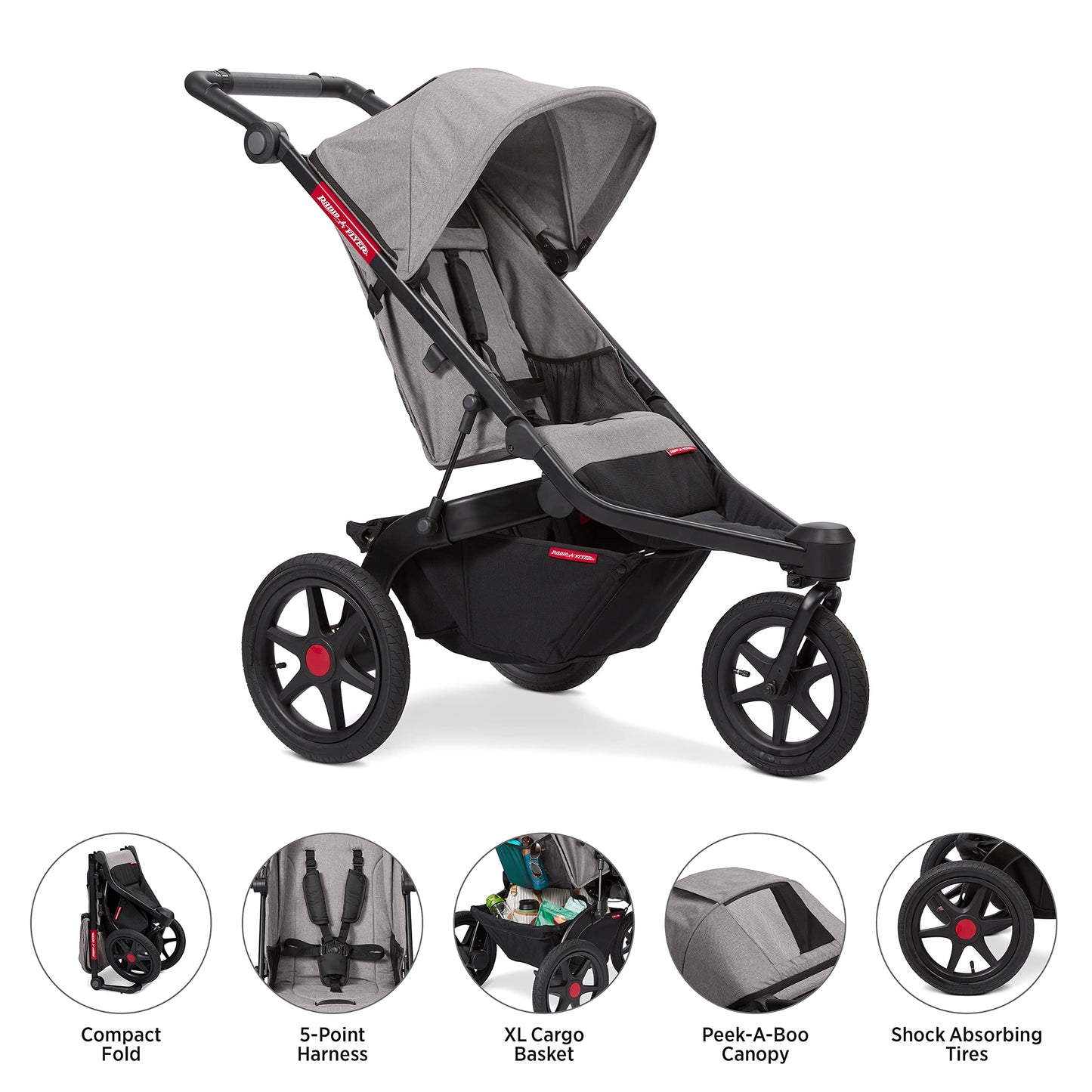 Travel System Stroller with Infant Car Seat, Compact Fold & Lightweight Design