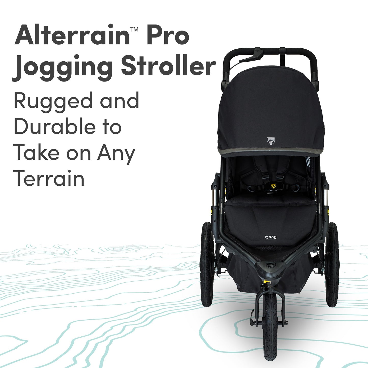 Single All-Terrain Jogging Stroller with Performance Suspension System
