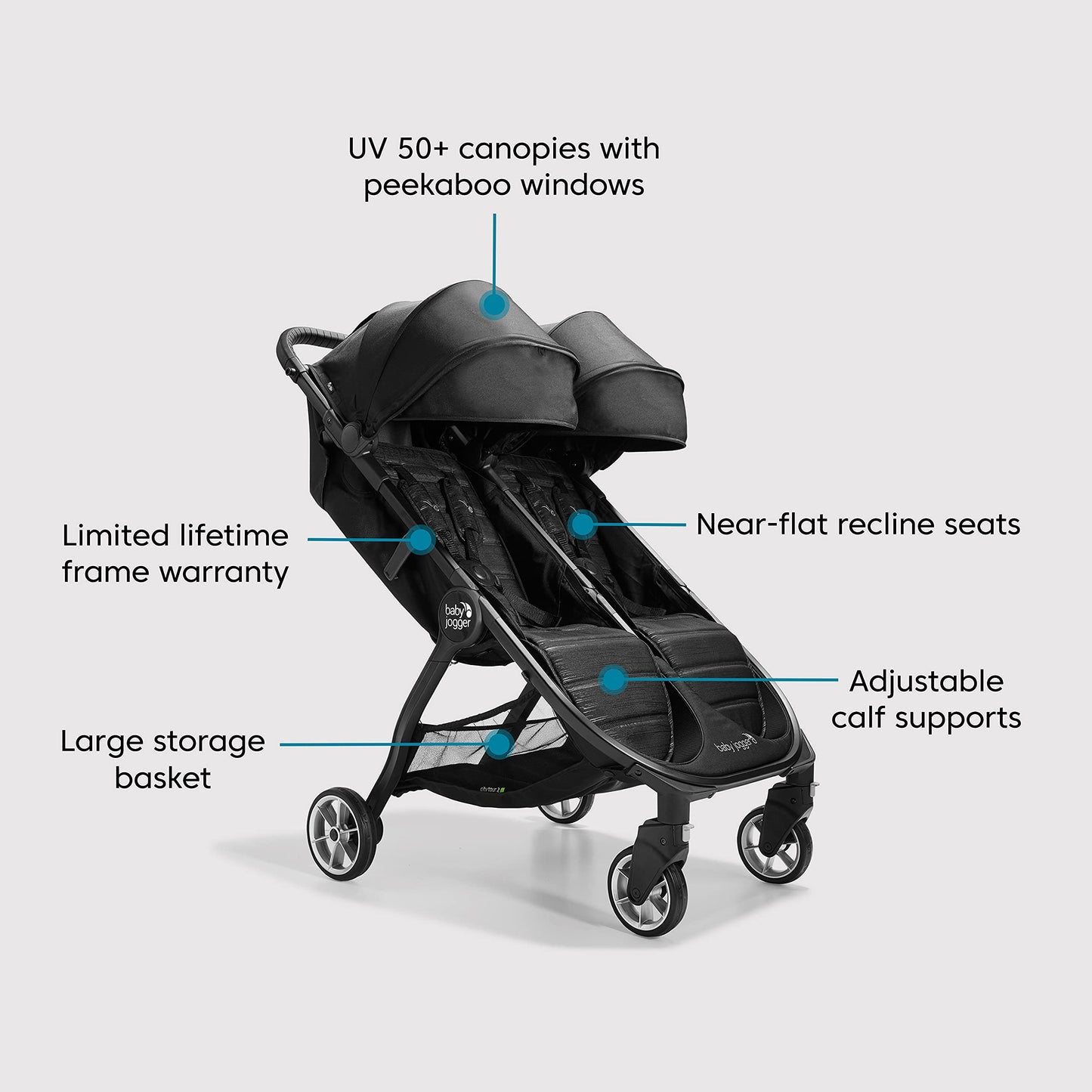 Baby Jogger City Tour 2 Ultra-Compact Travel Stroller