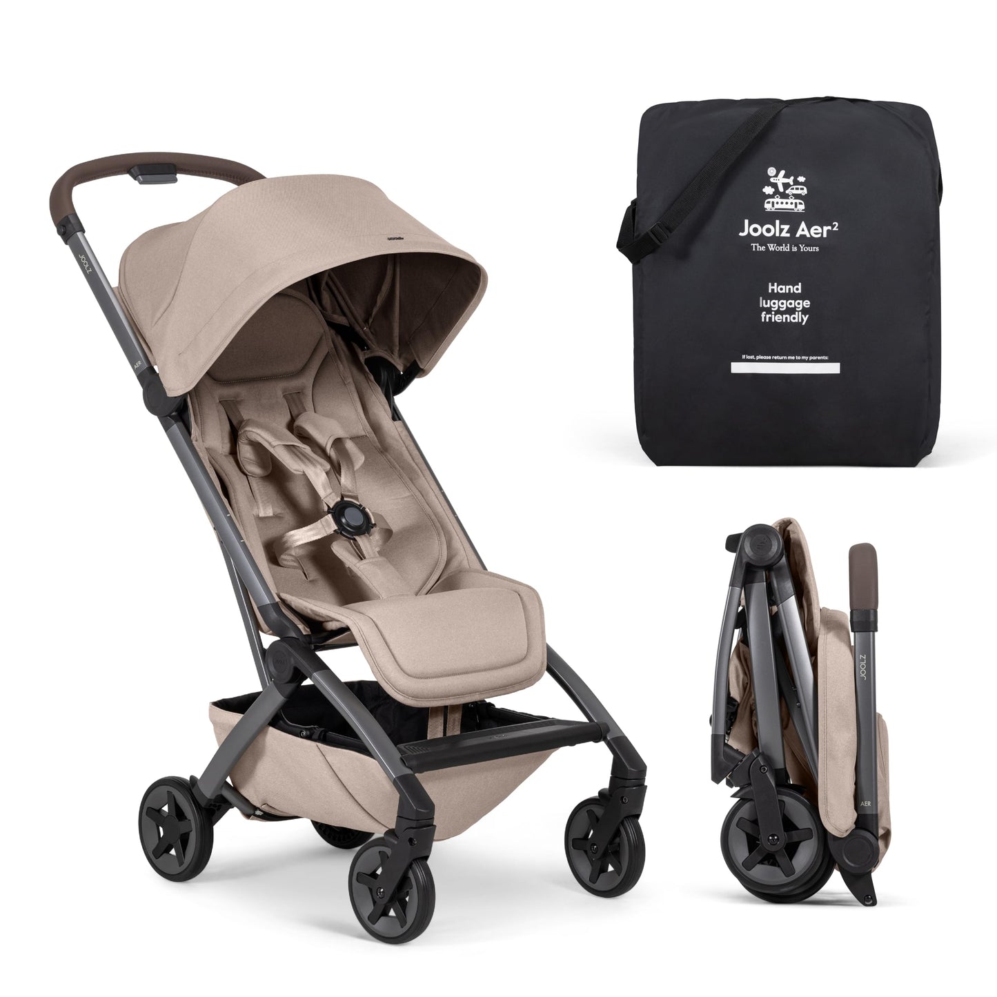 Ultra-Compact Lightweight Travel Stroller with One-Hand Fold, Reclining Seat & UPF 50+ Canopy