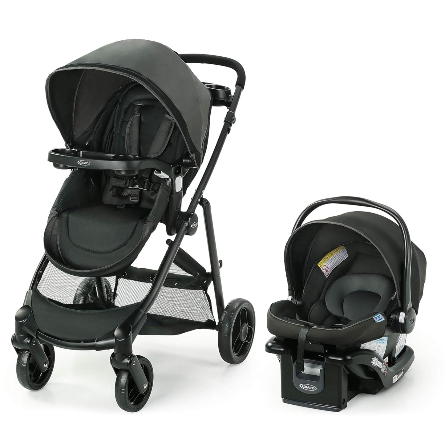 Travel System Stroller with Infant Car Seat & Compact Fold Design