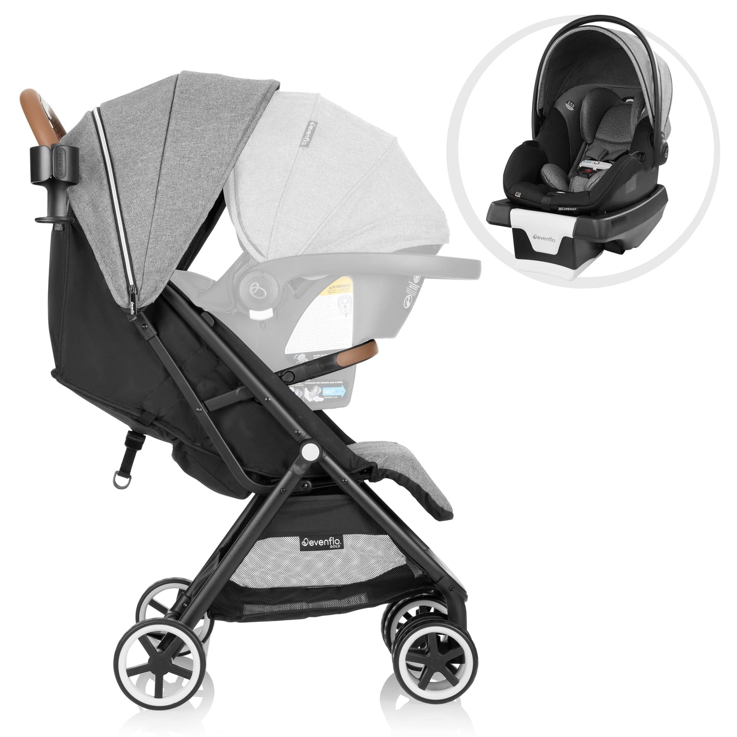 Self-Folding Lightweight Baby Stroller with One-Hand Fold