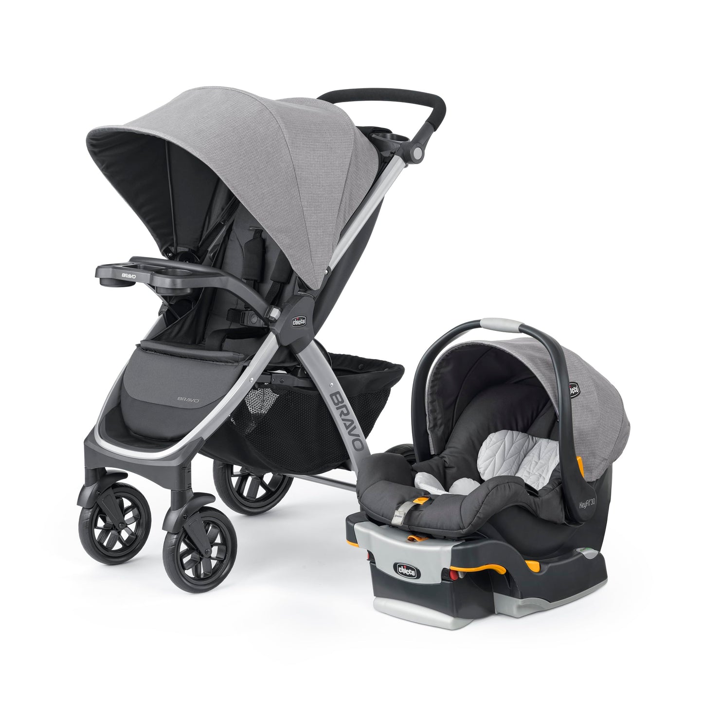 3-in-1 Travel System Stroller with Infant Car Seat & Quick-Fold Design