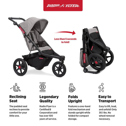 Travel System Stroller with Infant Car Seat, Compact Fold & Lightweight Design