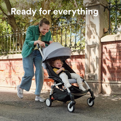 Ultra-Compact Lightweight Travel Stroller with One-Hand Fold & Includes Seat Cushion & Canopy