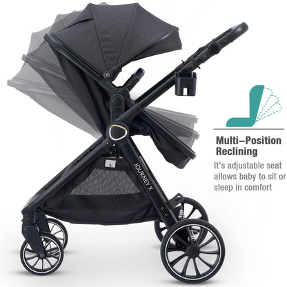 2-in-1 Convertible Baby Stroller with Bassinet Mode & Footmuff Included
