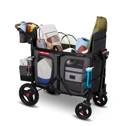 All-Terrain Wagon Stroller with Foldable Design & Push-Pull Handle System