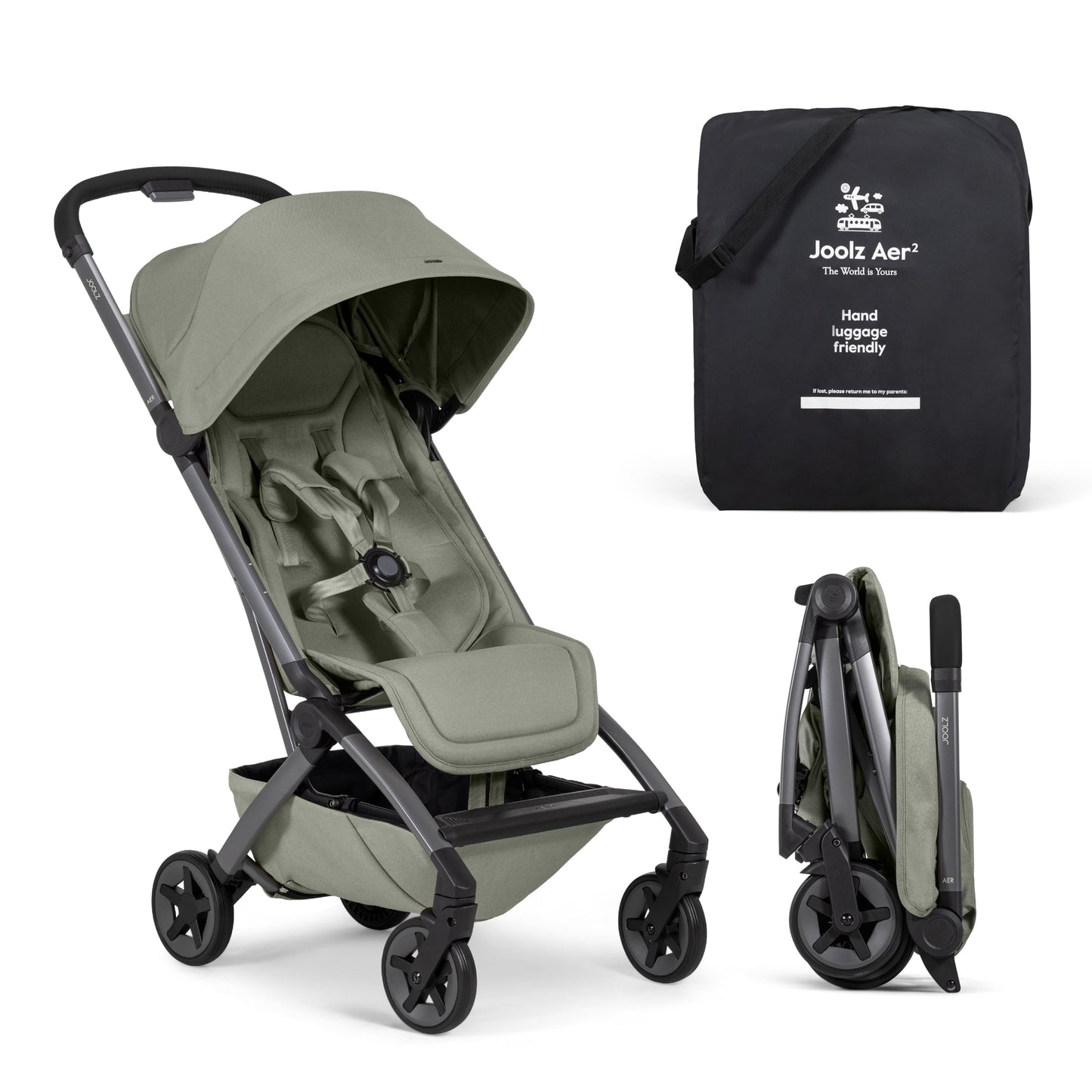 Ultra-Compact Lightweight Travel Stroller with One-Hand Fold, Reclining Seat & UPF 50+ Canopy