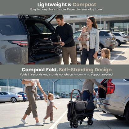 Double Lightweight Folding Stroller