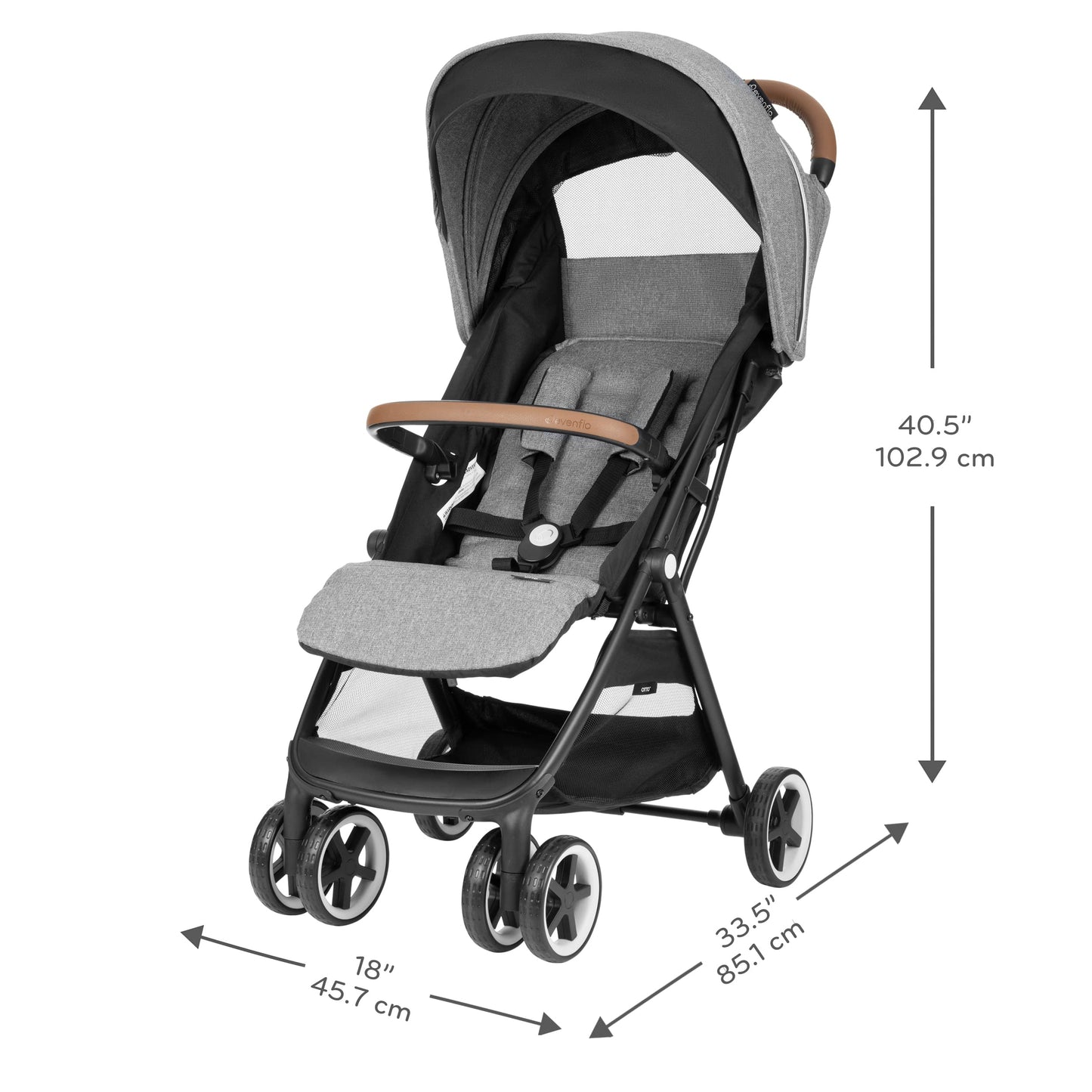 Self-Folding Lightweight Baby Stroller with One-Hand Fold