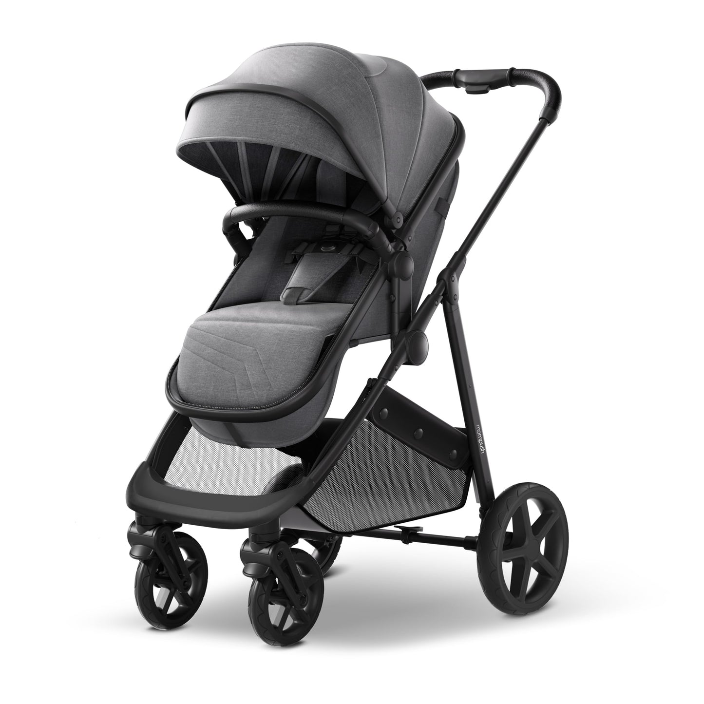 2-in-1 Convertible Baby Stroller with Pram Mode, Reversible Seat & Large UPF 50+ Canopy