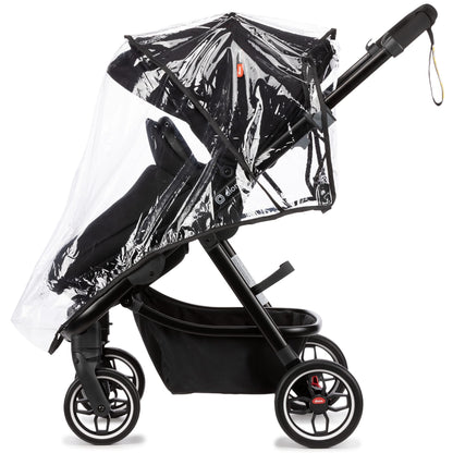 Compact City Travel Stroller with Car Seat Compatibility, Narrow Frame & Large Storage Basket