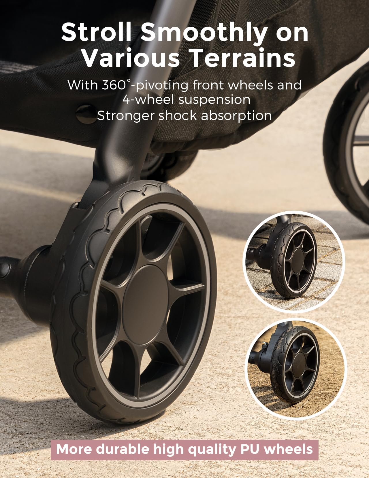 Lightweight Compact Travel Stroller with Easy Fold Design