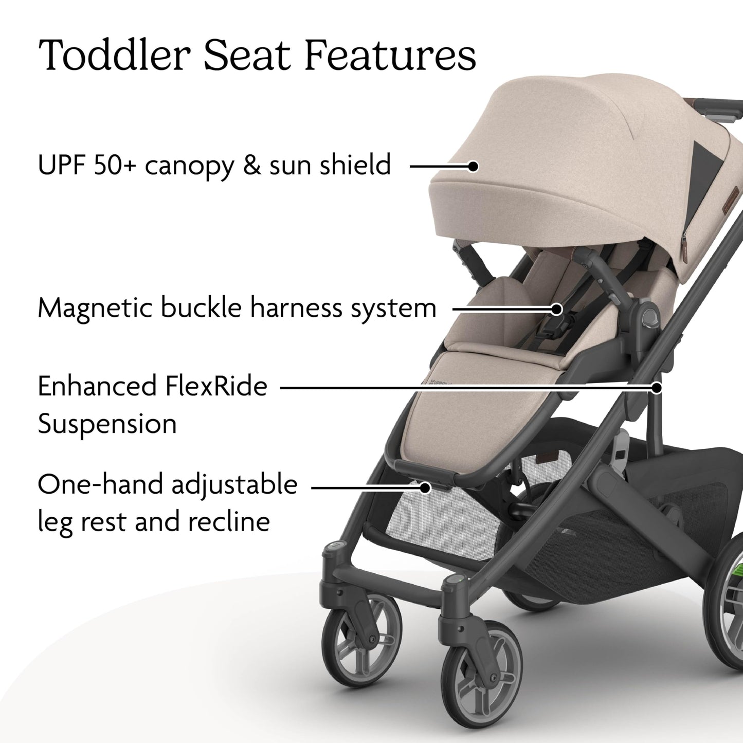 Premium Full-Size Stroller with Smooth Ride & One-Hand Fold