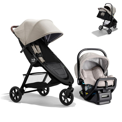 Baby Jogger City Mini GT2 All-Terrain Lightweight Stroller with Forever Air Tires One-Hand Fold and All-Wheel Suspension Pike Exclusive Includes Belly Bar Leatherette Handlebar & Premium Fabric