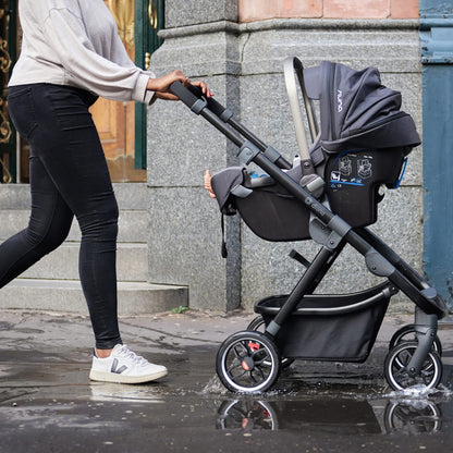 Compact City Travel Stroller with Car Seat Compatibility, Narrow Frame & Large Storage Basket