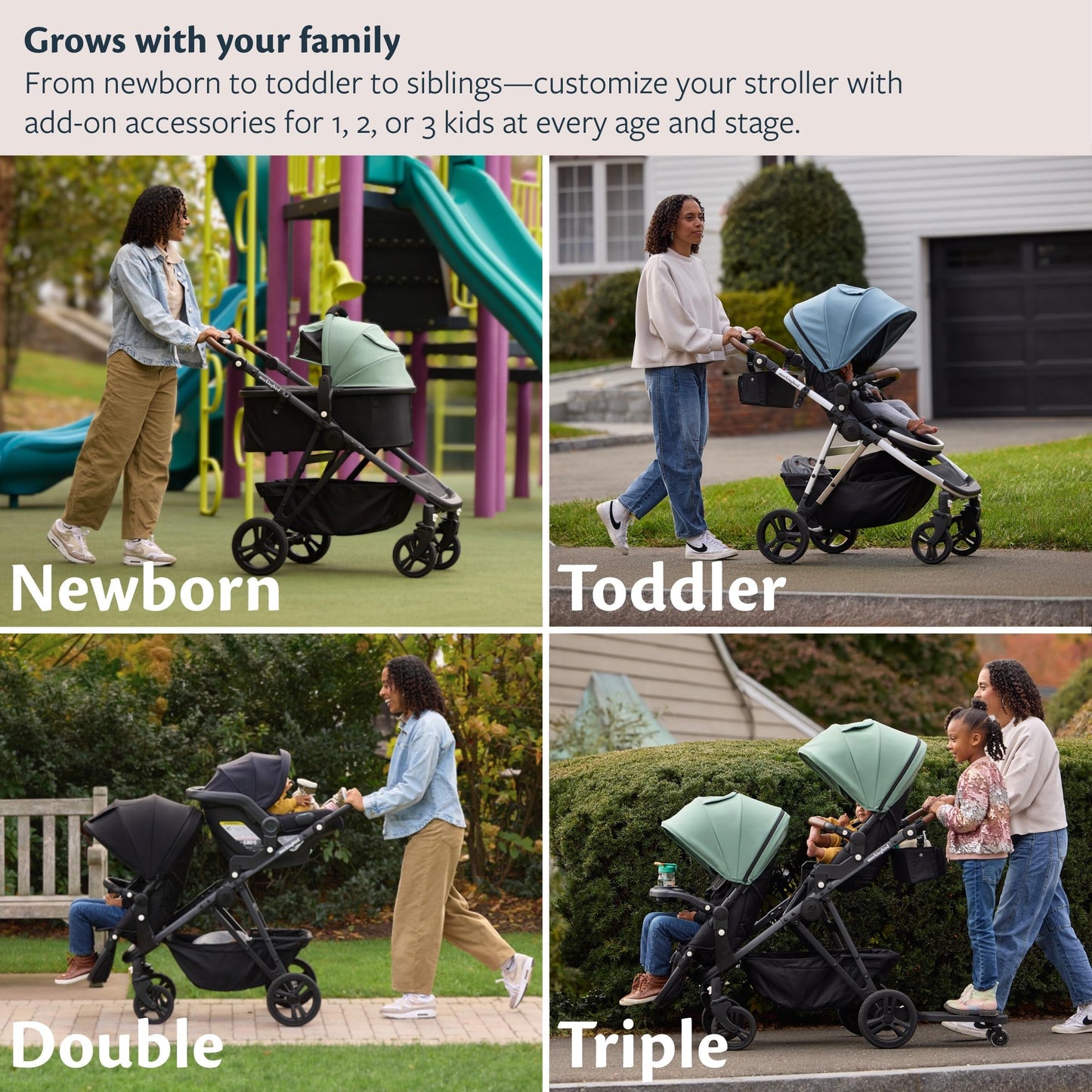 Single-to-Double Convertible Stroller 3.0