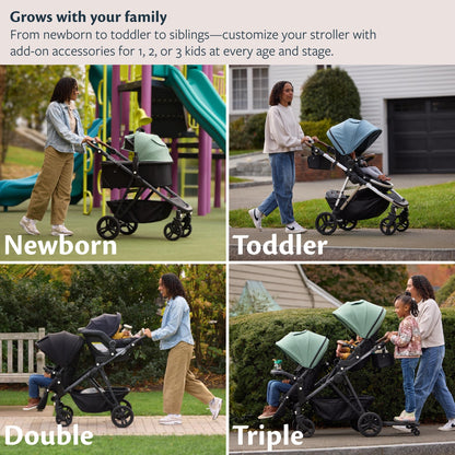 Single-to-Double Convertible Stroller 3.0