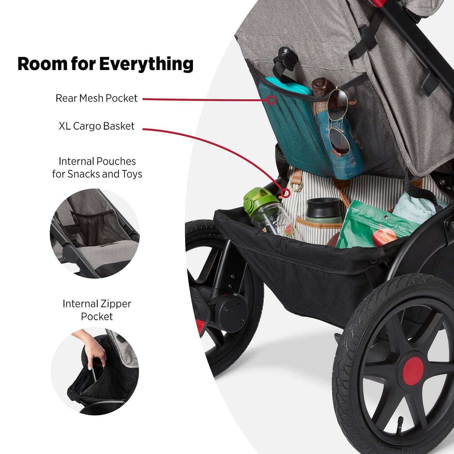Travel System Stroller with Infant Car Seat, Compact Fold & Lightweight Design