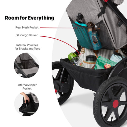 Travel System Stroller with Infant Car Seat, Compact Fold & Lightweight Design
