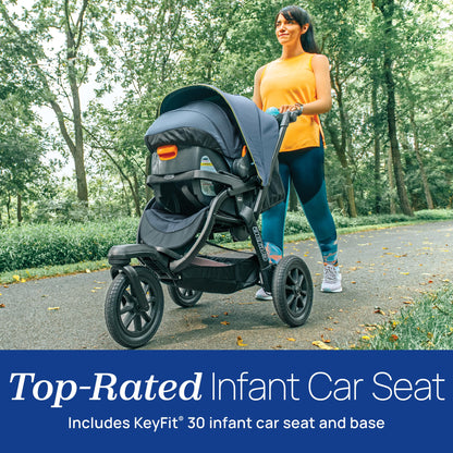 Jogging Travel System Stroller with Infant Car Seat & Base, All-Terrain Design