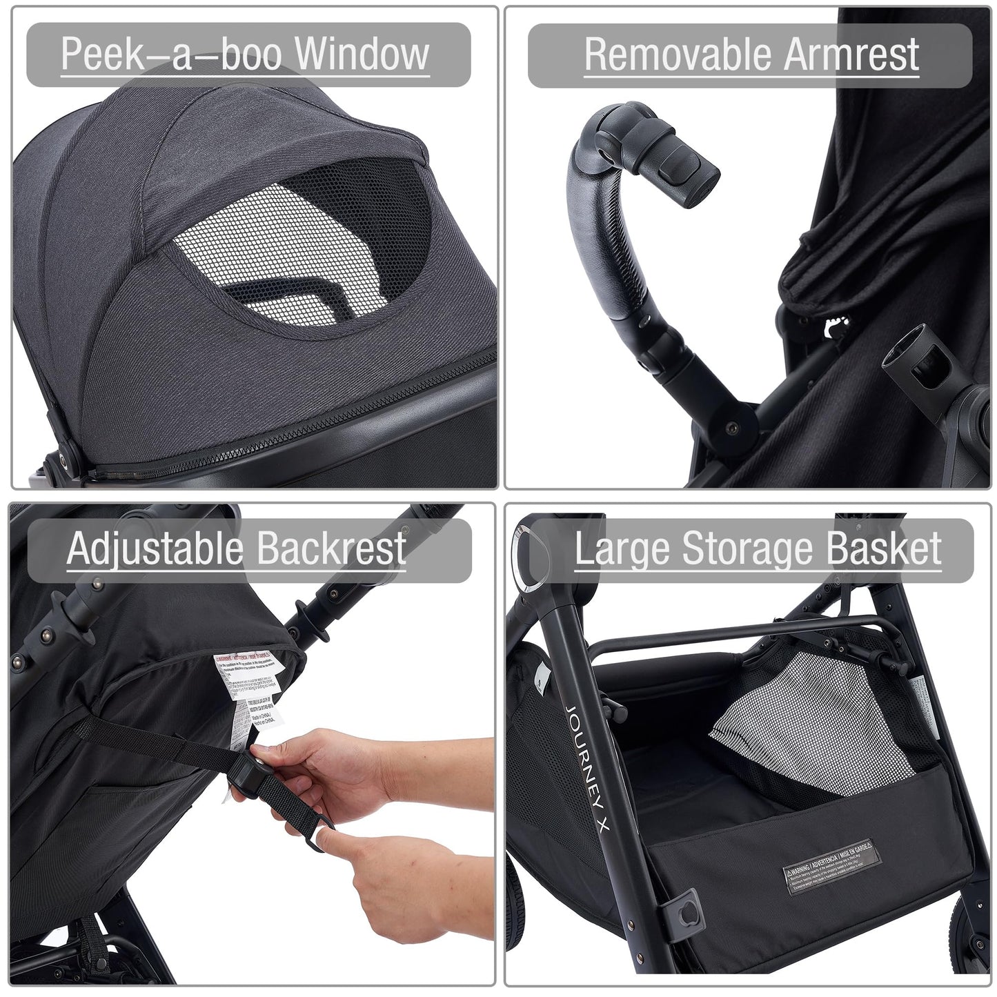 2-in-1 Convertible Baby Stroller with Bassinet Mode & Footmuff Included