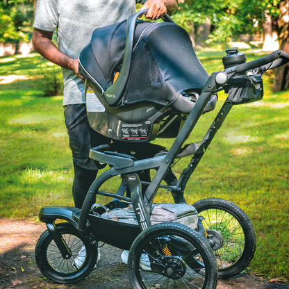 All-Terrain Jogging Stroller with Infant Car Seat Compatibility & Travel-Ready Design