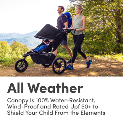 Single All-Terrain Jogging Stroller with Performance Suspension System