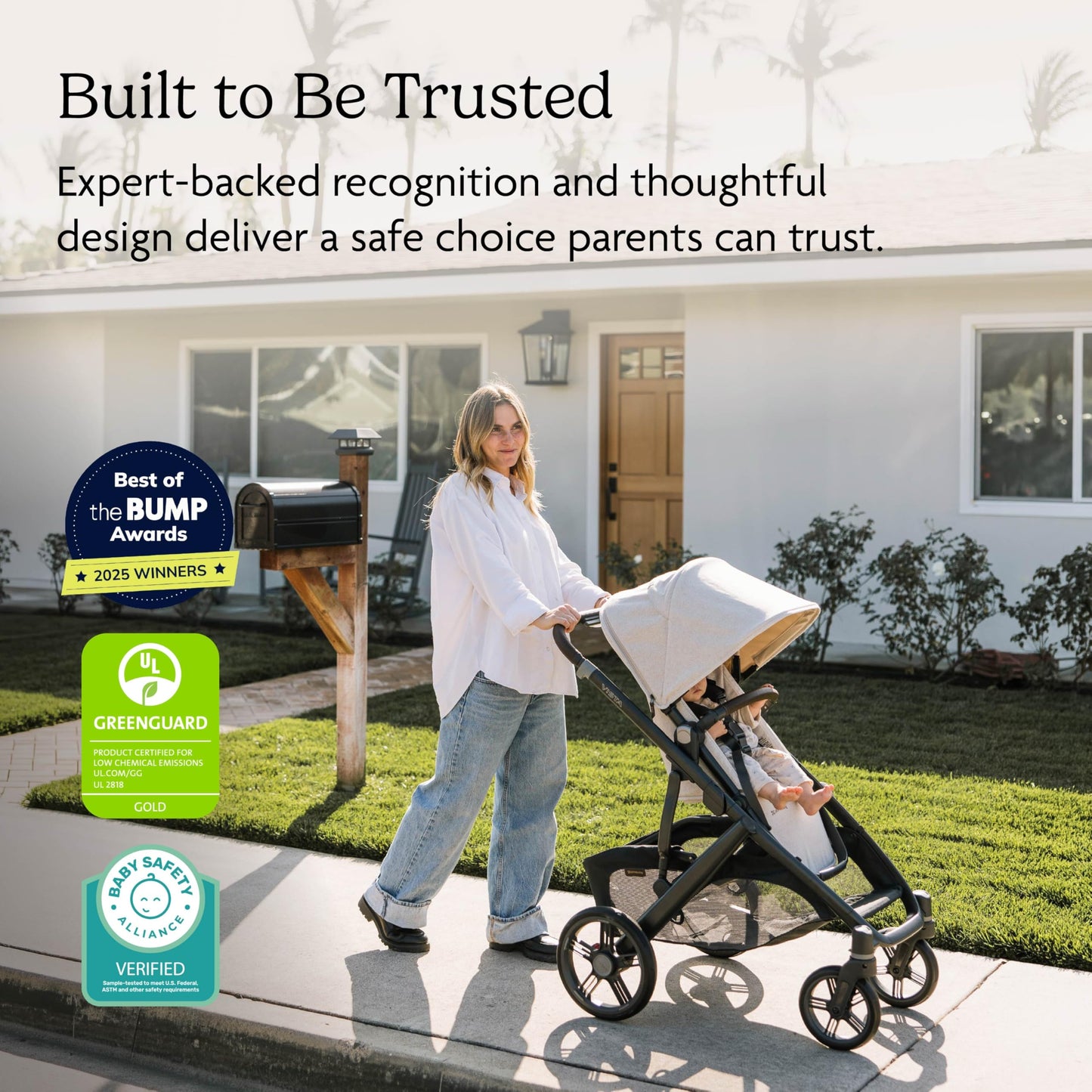Full-Size Convertible Stroller with Bassinet & Modular Design System